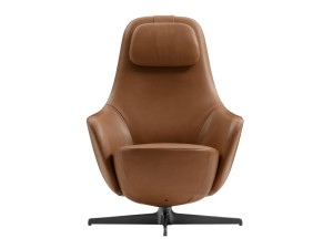 Кожаное кресло с подголовником