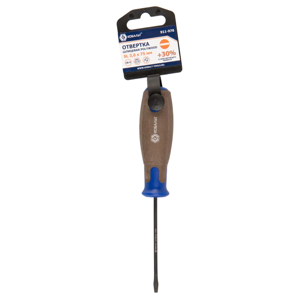 Отвертка прямая КОБАЛЬТ 911-970 SL3x75 мм для профессионального использования 89373859 STLM-1391443 - Вид №2