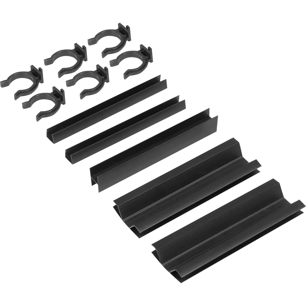 Комплект для установки кухонного цоколя, 15 см, цвет чёрный Santreyd STLM-2158960