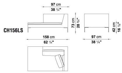 B&B Italia Мягкая кушетка из ткани Charles sun-id-1423353 - Вид №3