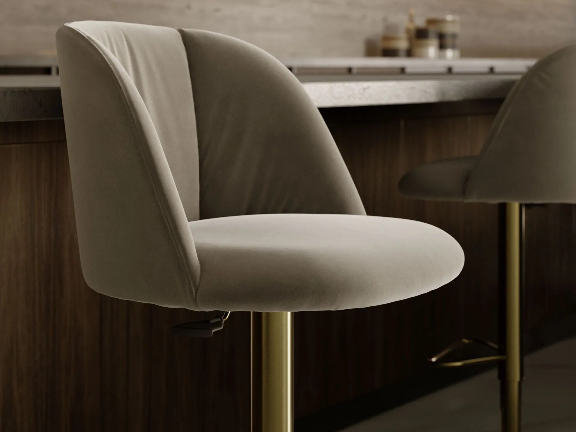 Тканевый поворотный стул Bontempi Casa Agatha ARCH-00070163 - Вид №2