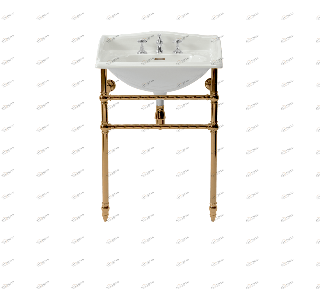 Gentry Home Таз большой белый Victorian Бронза GH101562