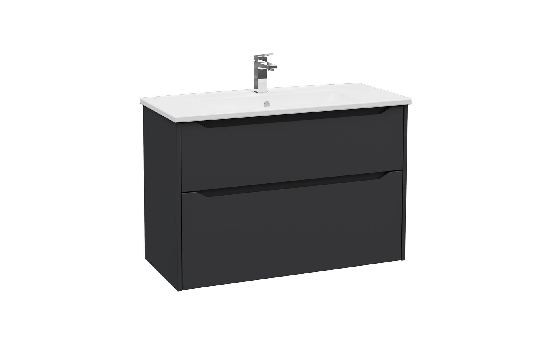 Подвесной шкаф для умывальника с ящиками со встроенной раковиной VitrA Bathrooms Integra Square ARCH-00108792 - Вид №3