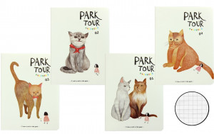 519896 Тетрадь "Park Tour" А5, 44 листа, в клетку, в ассортименте Languo