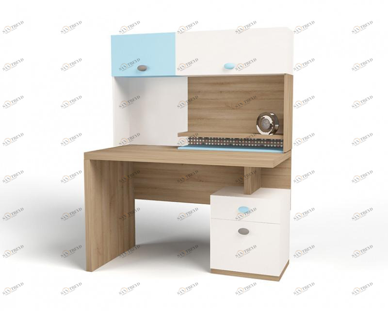 Стол письменный ABC-KING левый MIX BUNNY (голубой, ) 4631147961471