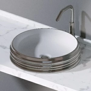 L608251 Накладная раковина на столешницу  круглая A. e T. Italia GLASS