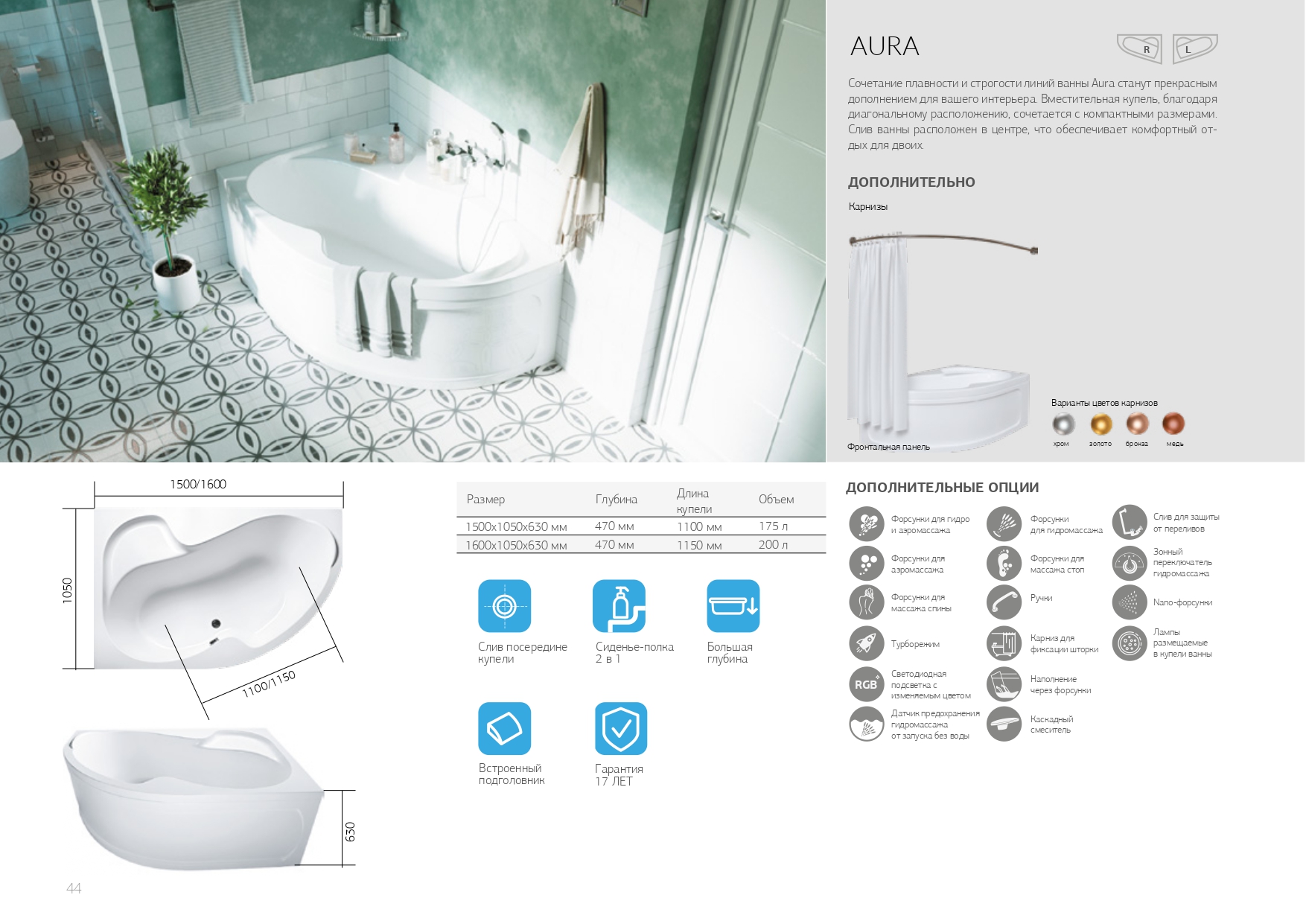 01106 Ванна Marka One AURA 150x105 1 Marka AURA - Вид №4