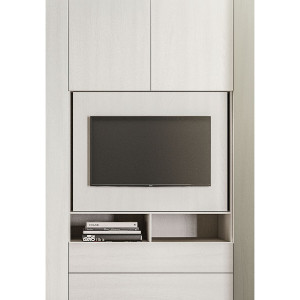 Встроенный шкаф со встроенной поворотной панелью для телевизора