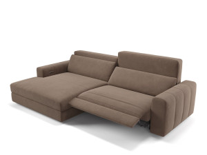 Тканевый диван с полуостровом