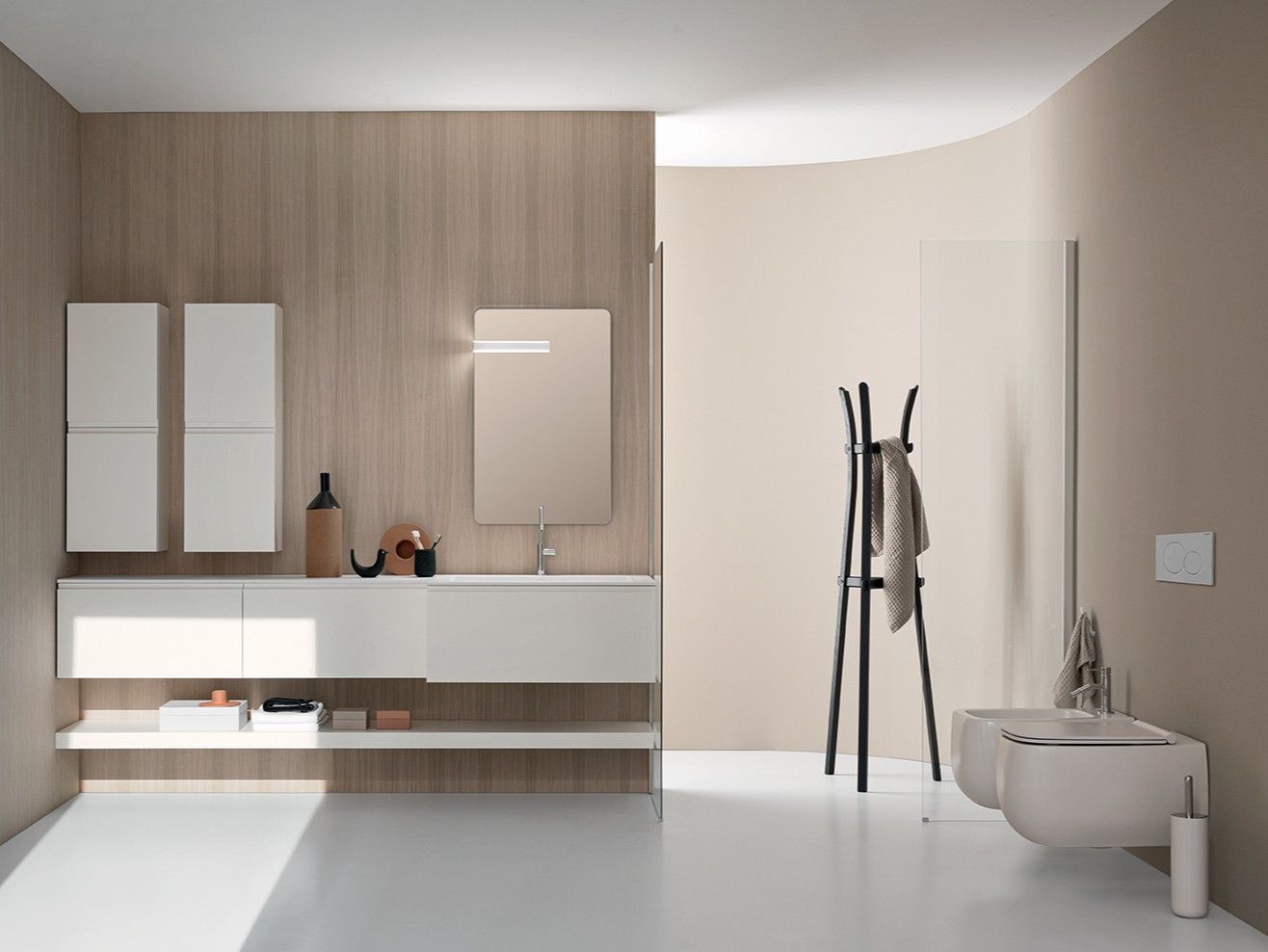 Подвесной шкаф с одной раковиной со встроенной раковиной ARBLU Hito ARCH-00036511 - Вид №1