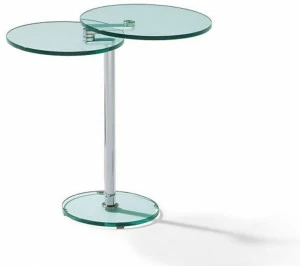 Ronald Schmitt Регулируемый круглый стеклянный журнальный столик