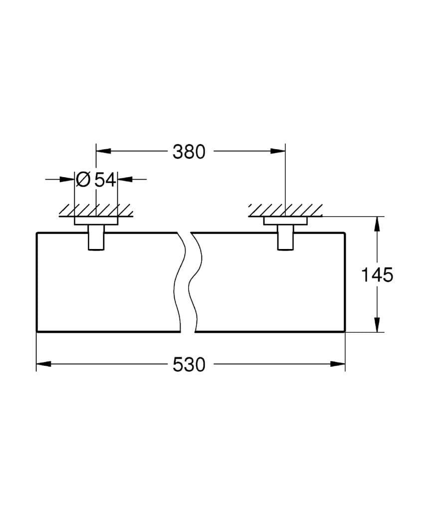 Стеклянная полка для ванной Grohe Essentials ARCH-00023469 - Вид №2