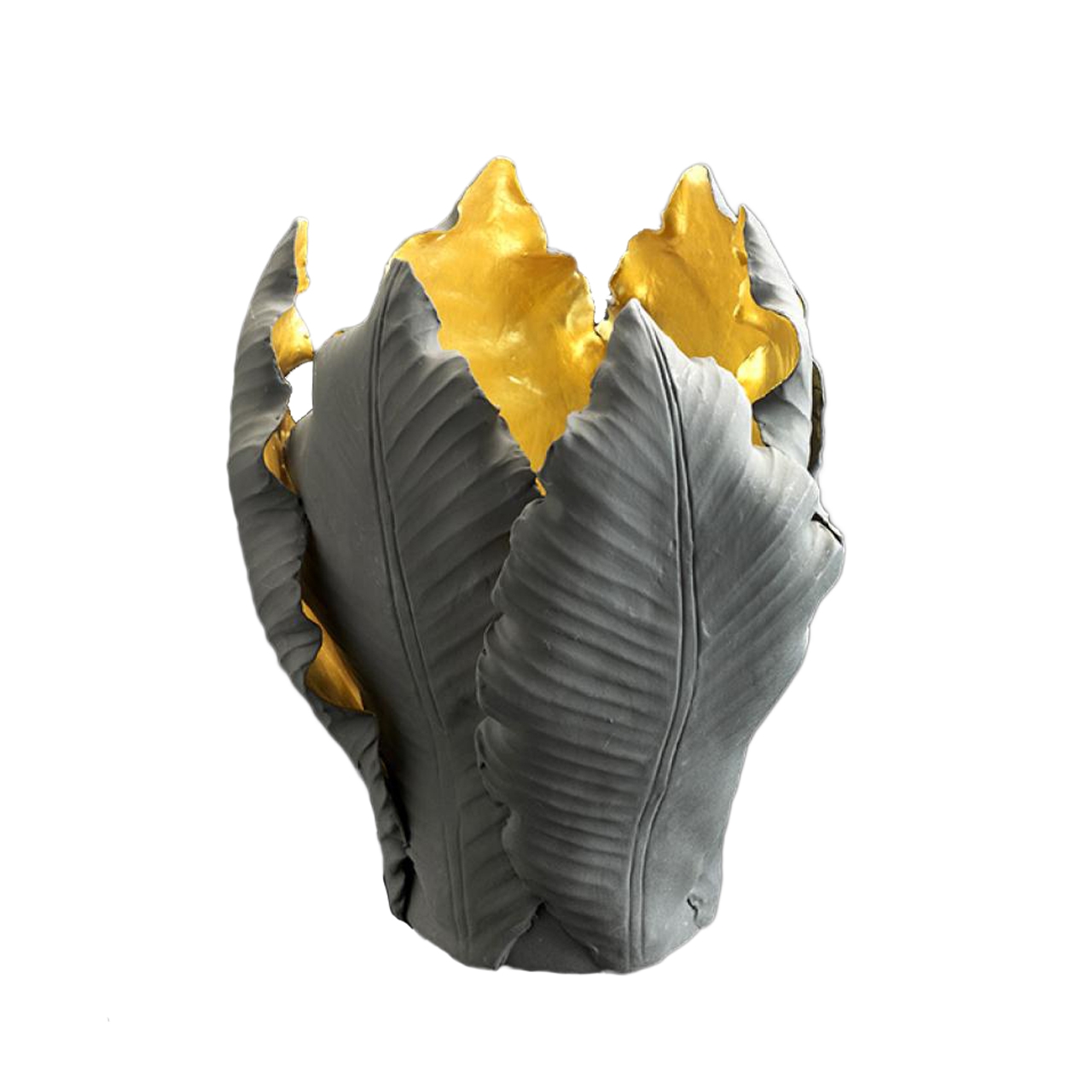 300050,93 ABHIKA ПОДСВЕЧНИК ТЮЛЬПАН BLACK/GOLD 300050.93 - Вид №3