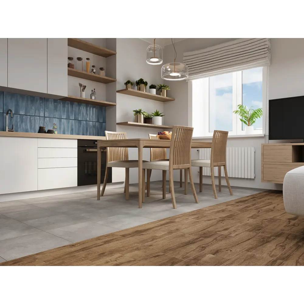Глазурованный керамогранит KREAFORTA Cascada 42x42 см 1.587 м² матовый цвет серый 89440746 STLM-2044420 - Вид №3