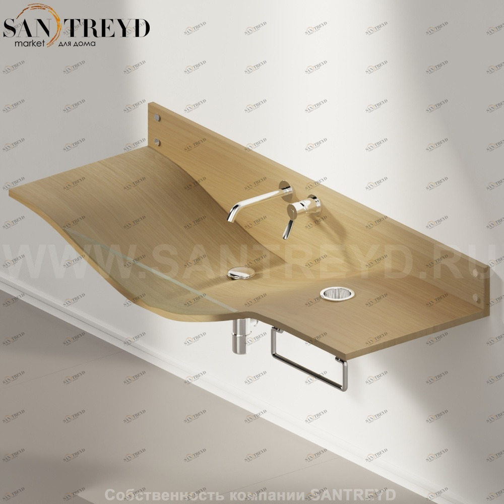 AGAB03501RDXRT Подвесная раковина настенная прямоугольная Agape 