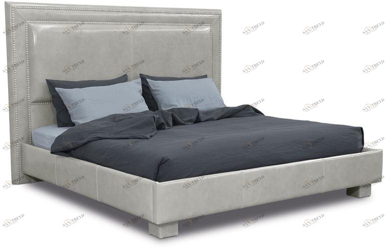 BAXTER Кожаная кровать с высоким изголовьем sun-id-1394533