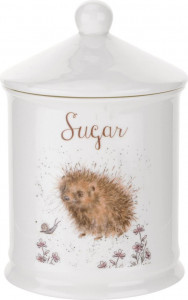 10596980 Royal Worcester Банка для сахара с крышкой Royal Worcester "Забавная фауна","Ежик" 10х14,5см Фарфор костяной