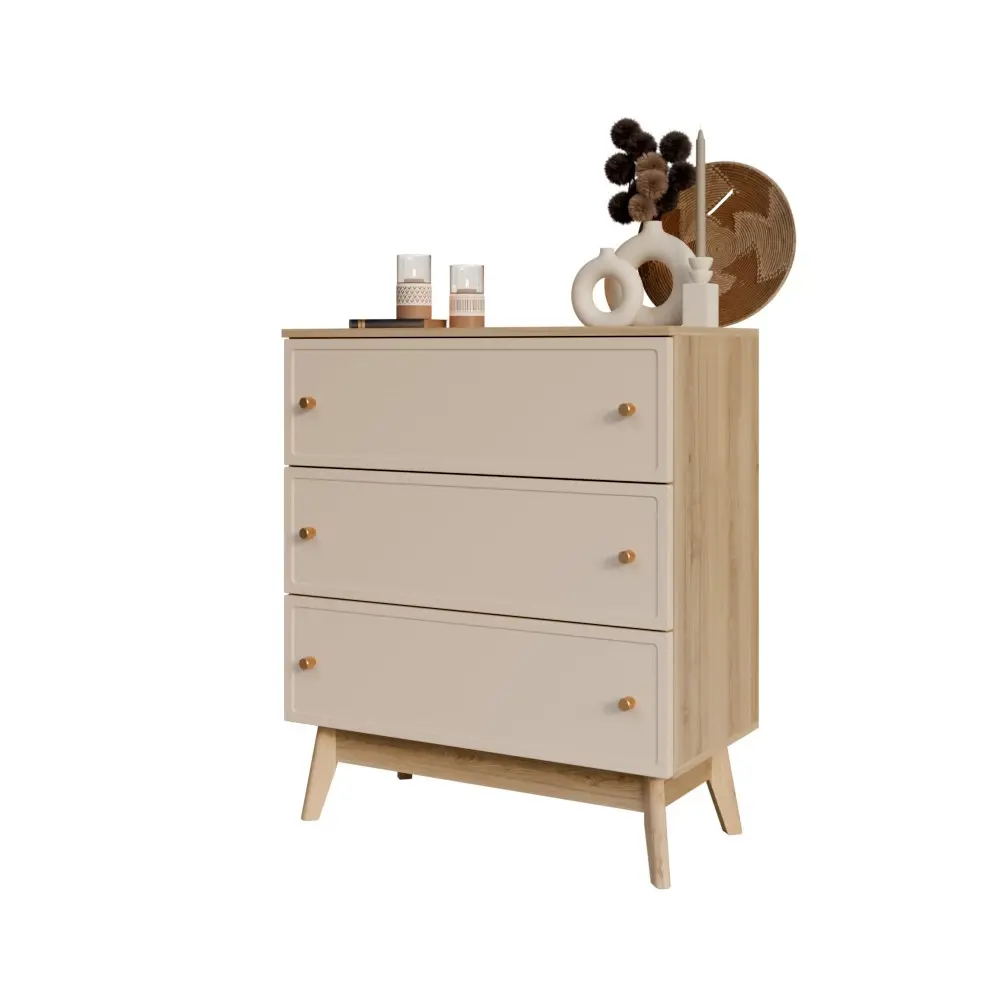 Комод KONSENSA Амьен 3 ящика 80x94x41.7 см ЛДСП цвет бежевый STLM-2115692 - Вид №10