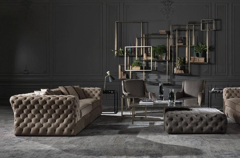 Gianfranco Ferré Home Стеганый 3-местный кожаный диван King's cross sun-id-1366451 - Вид №3