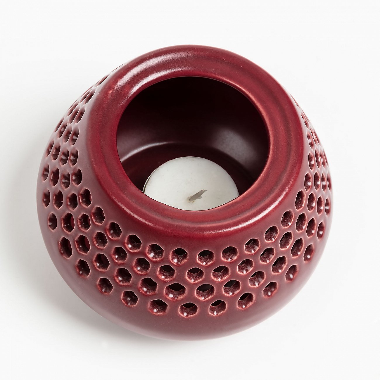 Подсвечник керамический бордовый Lonnie от La Forma LA FORMA LONNIE 00-3865132 Красный  - Вид №2