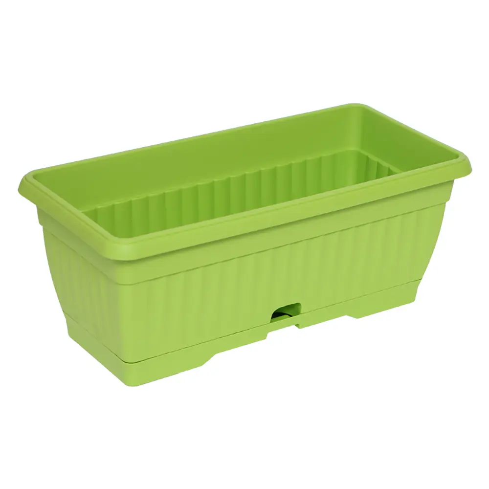 Балконный ящик 19x16x40 см v12.2 л пластик зеленый киви Santreyd STLM-2089018