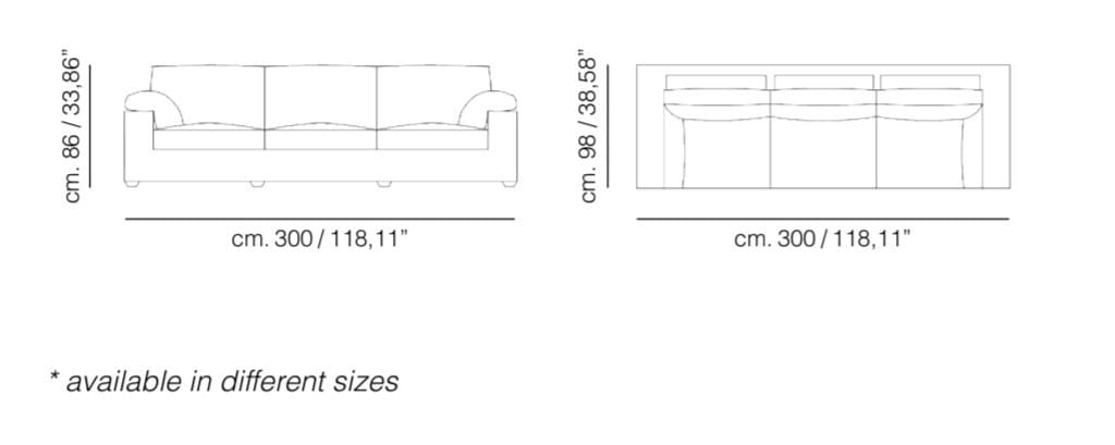 4-местный льняной диван Mantellassi 1926 ITALO ARCH-00104903 - Вид №5
