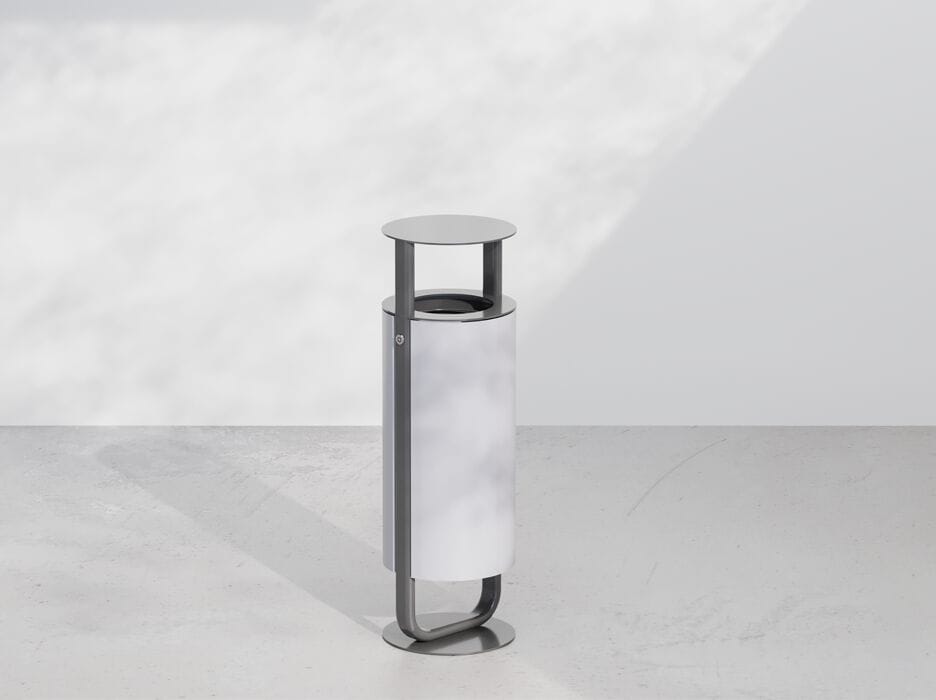 Оцинкованная стальная корзина для мусора с крышкой DIMCAR DIAPASON ARCH-00057035