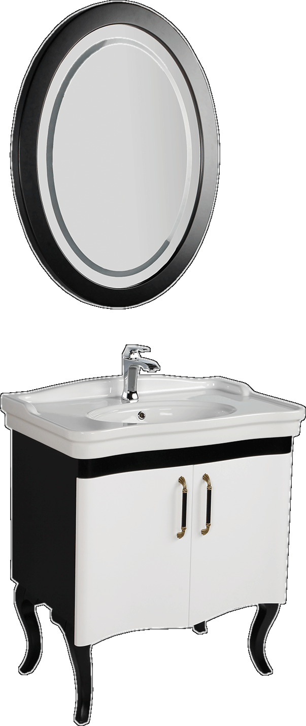 Подмодуль Antique 80 см, матовый черно-белый / AN0080.01.SB Antik Creavit  - Вид №1