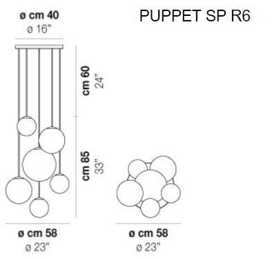 Vetreria Vistosi Подвесной светильник с прямым светом из дутого стекла Puppet sun-id-1381765 - Вид №3