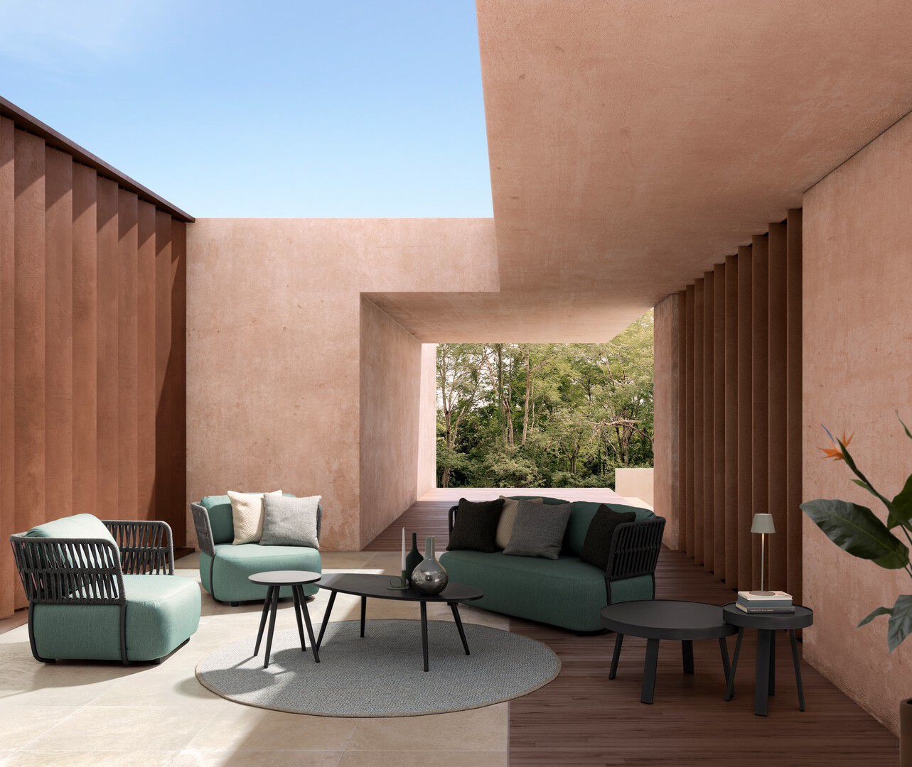 Круглый алюминиевый журнальный столик с порошковым покрытием BIZZOTTO SPYRO ARCH-00135730 - Вид №12