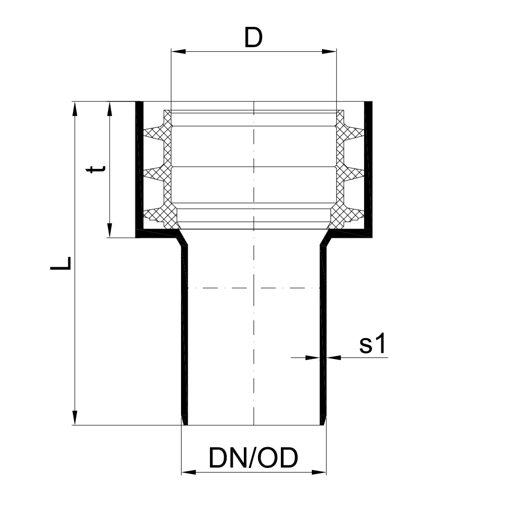02851 Соединения с чугунными и фиброцементными трубами Tece  - Вид №1