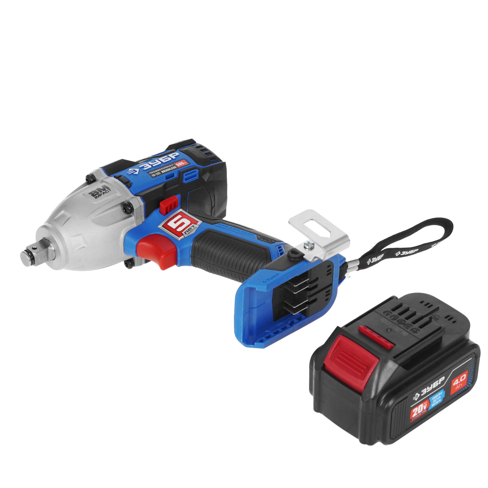 Гайковерт Зубр GB-500-42 20V MAX LITHIUM PRO 5451679 STDN-0012814 - Вид №5