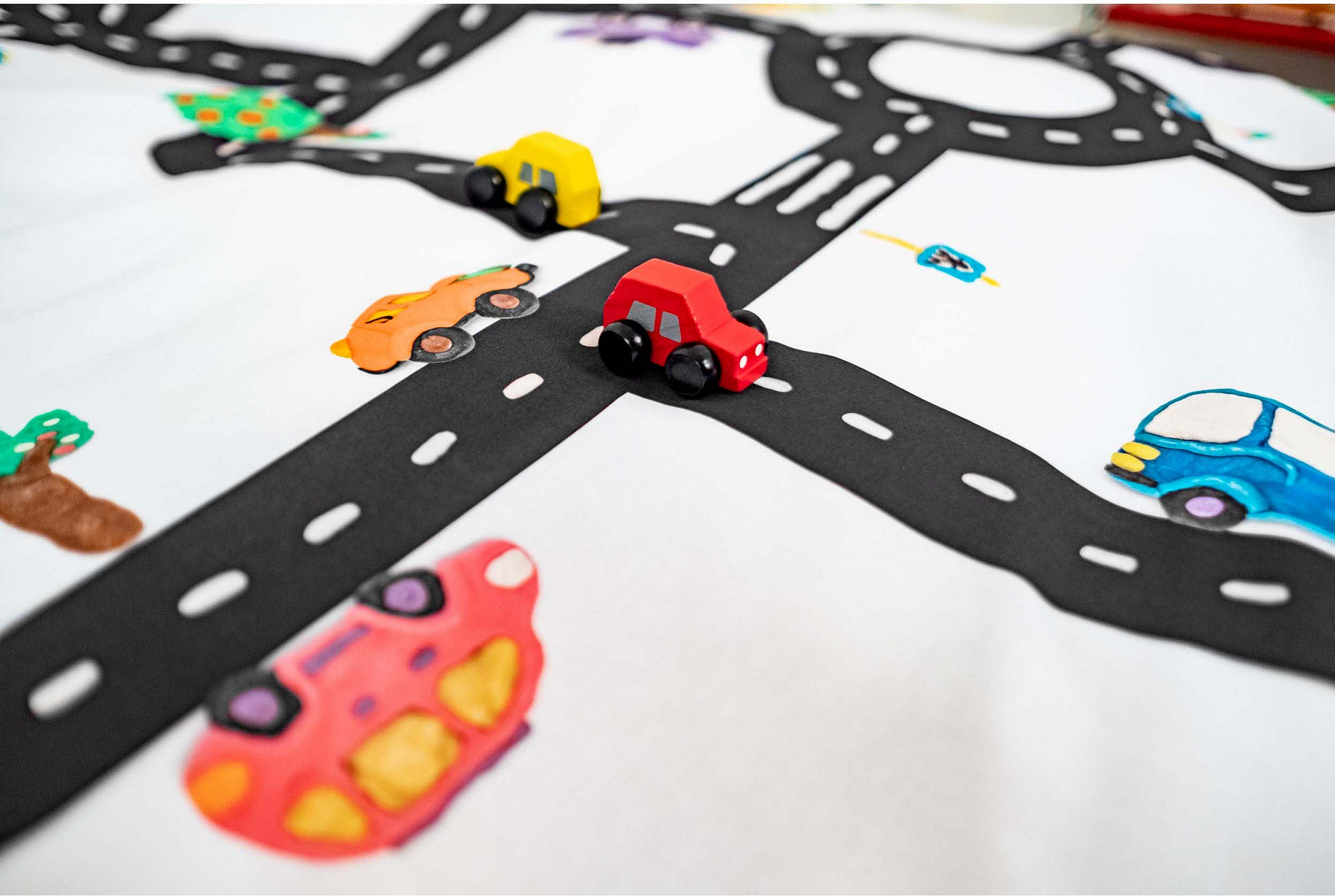 Детское постельное белье односпальное "Игрушечный трек" 150х200 см SNURK  335431 Белый;черный  - Вид №5