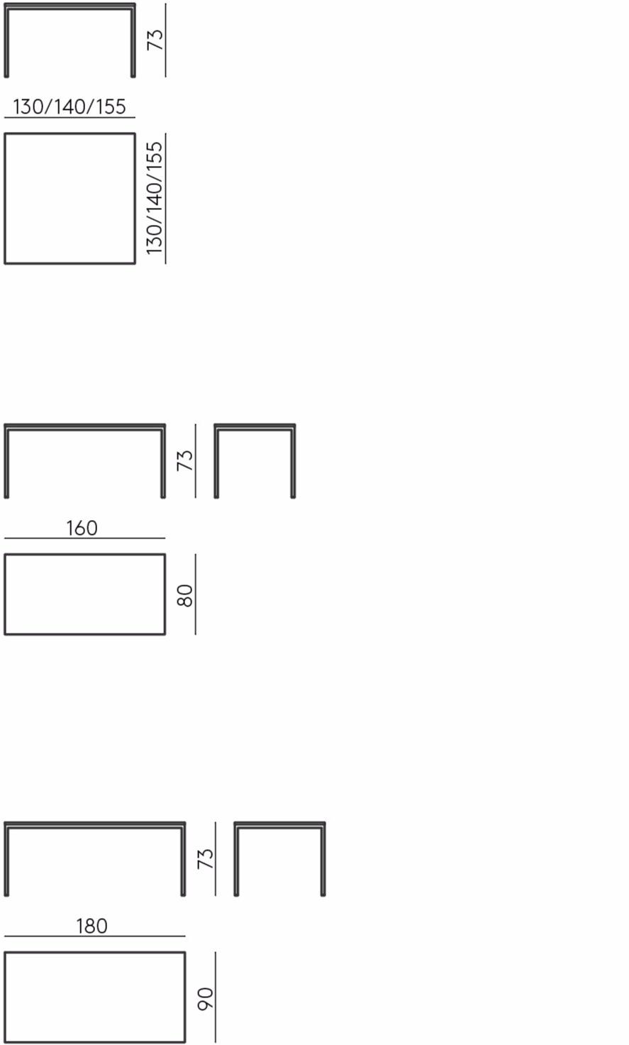 DE PADOVA Квадратный стол со столешницей из hpl sun-id-1414835 - Вид №3