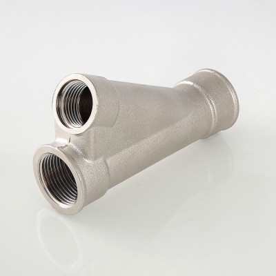 VTr.136.N.0504 Фитинг резьбовой – тройник косой для гильзы под погружной датчик температуры Valtec 3/4" x 1/2"  - Вид №3