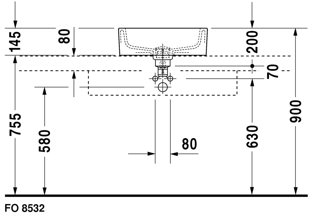 0446480000 Накладная раковина на столешницу  овальная Duravit Starck 1 - Вид №3