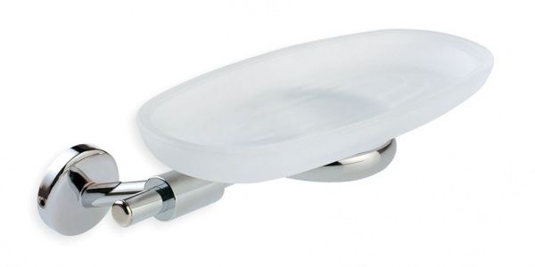 P09S(08) Stil Haus Pegaso, настенная мыльница стеклянная овальная, цвет хром Santreyd 