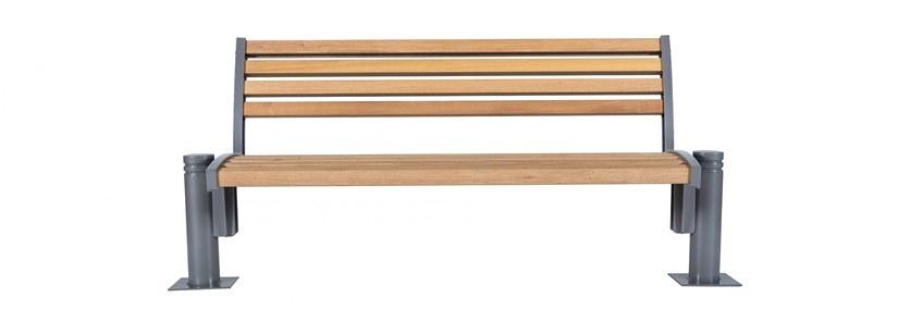 Euroform W Деревянная скамейка со спинкой Fritz 1200  - Вид №4