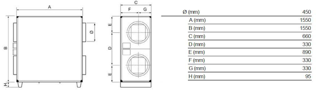Vortice Воздухообменник с перекрестным потоком для рекуперации тепла Vort nrg 45184 - Вид №2