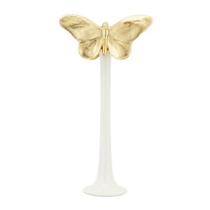 300069-18 ABHIKA ПОДСВЕЧНИК БАБОЧКА WHITE/GOLD