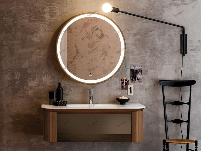 ARTELINEA Подвесная тумба под умывальник из орехового дерева с ящиками Incanto Al 537b