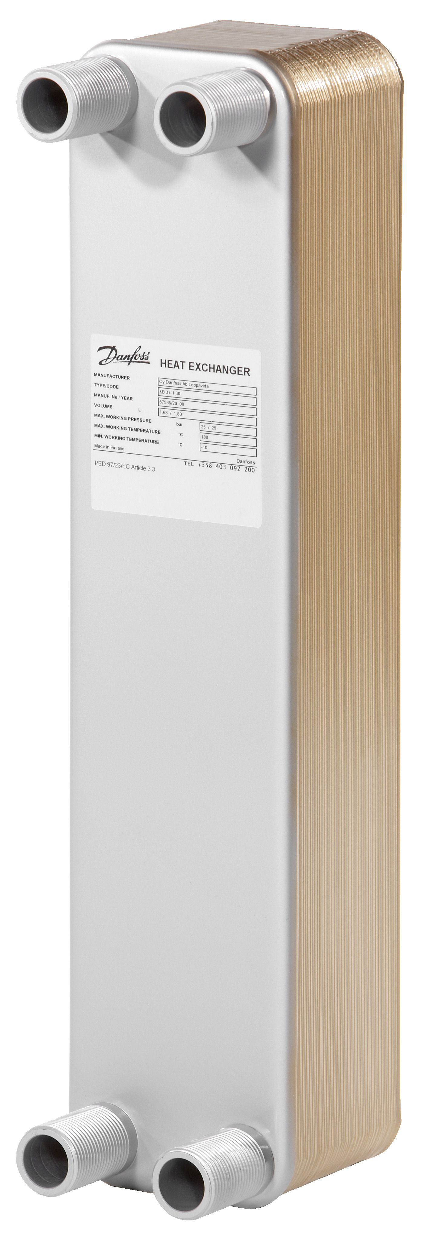 Danfoss Паяный пластинчатый теплообменник серии XB37 XB 37L-1 110 PN25 Паяный ТО 004H7283  - Вид №24