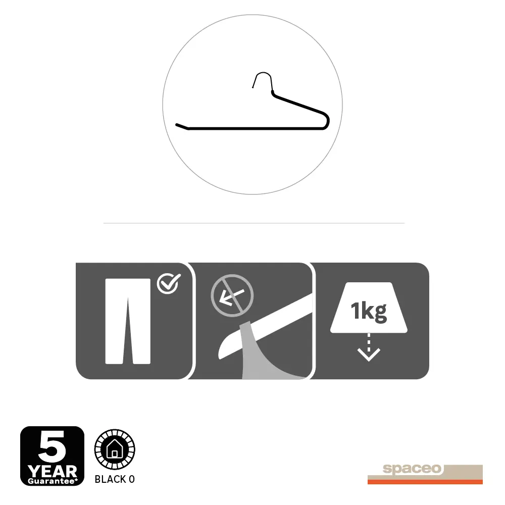 Вешалка для брюк SPACEO металлическая с пластиковым покрытием 82680687 STLM-0033943 - Вид №4