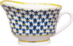 81347 Императорский фарфоровый завод Соусник 200гр "Кобальтовая сетка" "Молодёжная" Фарфор твердый