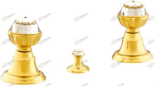 Bronces Mestre Смеситель для биде на 3 отверстия с кристаллами swarovski® Antartica swan sun-id-1414387