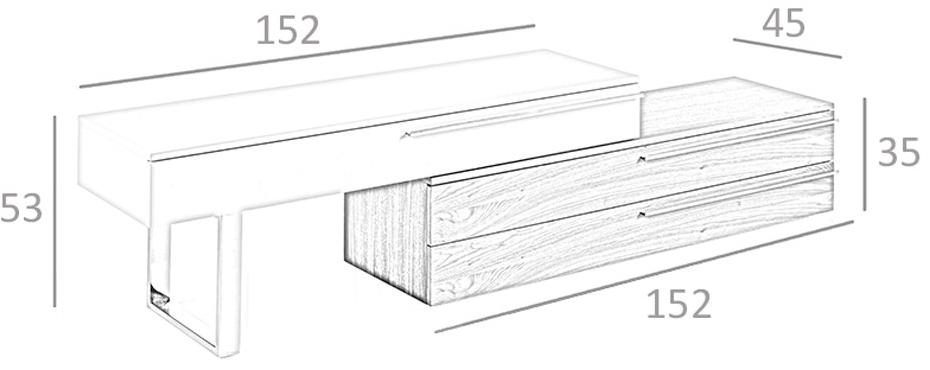 Angel Cerdá Тумба под телевизор с ящиками из лакированной древесины Nature life 3081 cpm5336 Angel Cerda - Вид №6