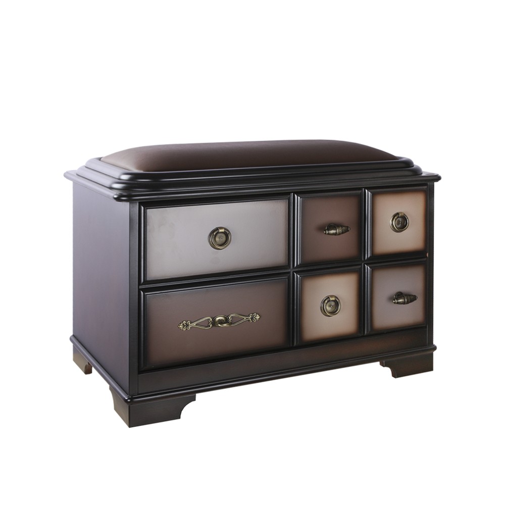 11533 Банкетка Пандора 1 с обувницей Орех Оберджин BOGACHO 4627145741450 - Вид №1