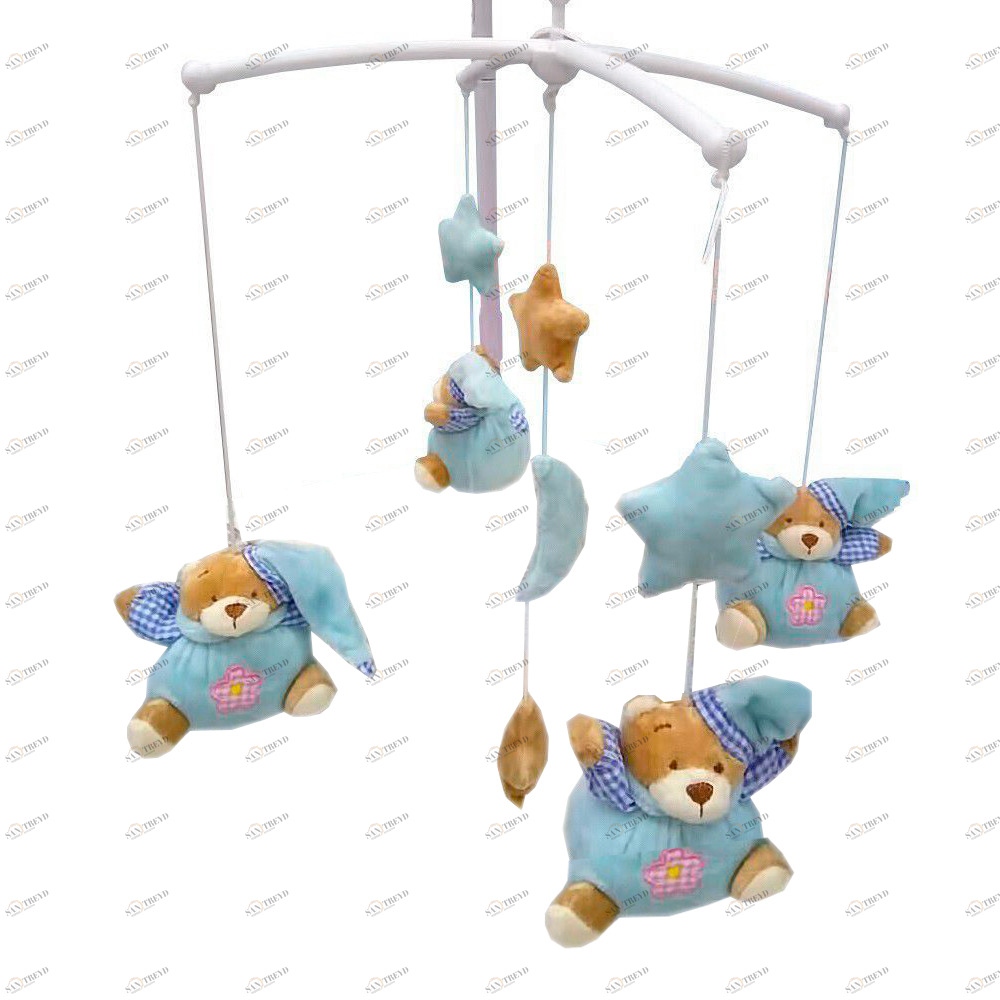 Мобиль на кроватку с музыкальным держателем "Мишки" голубой COMFORTBABY  351336 Голубой Santreyd 