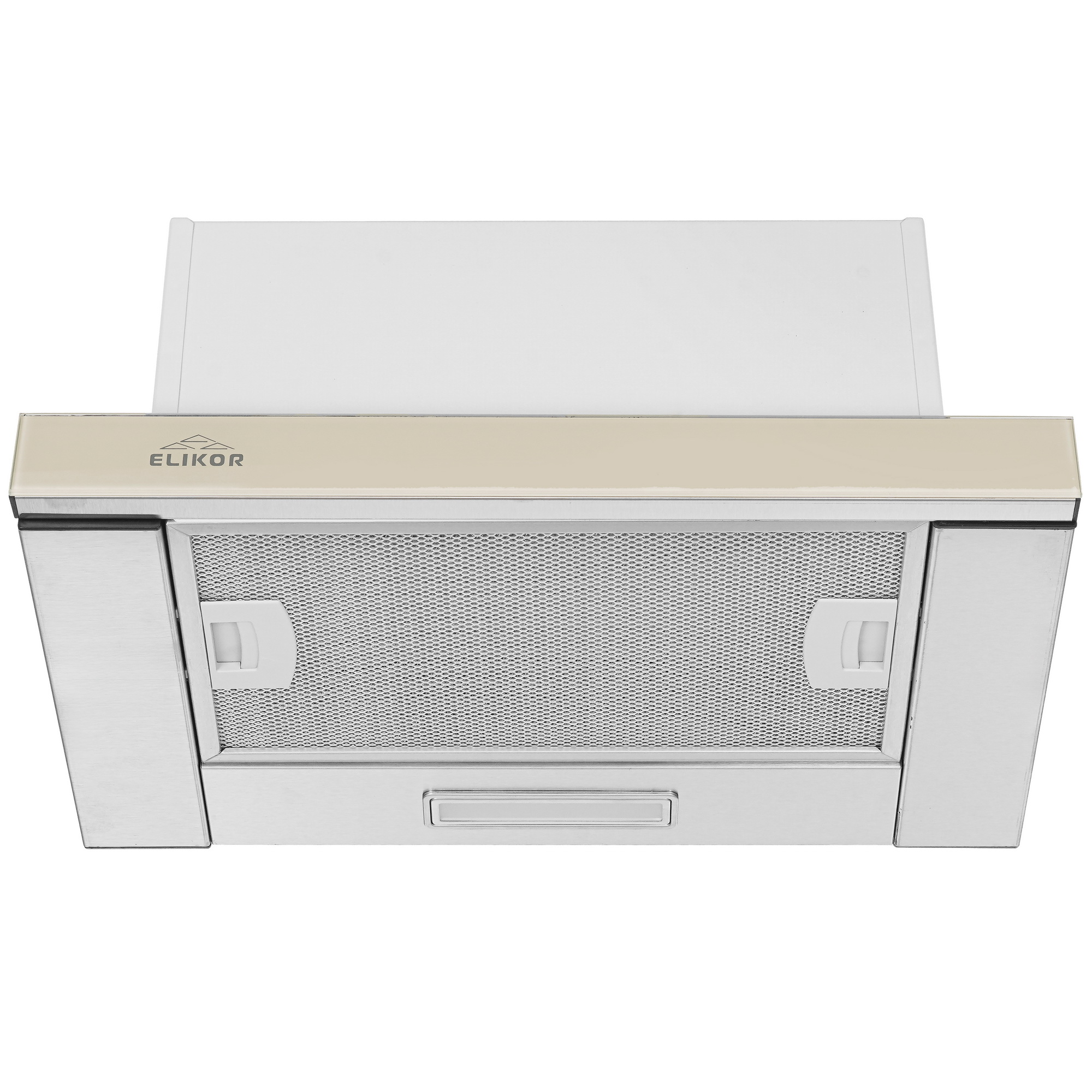 8120726 Вытяжка телескопическая ELIKOR Интегра Glass 45Н-400-В2Д бежевый/серебристый STDN-0085085 - Вид №1