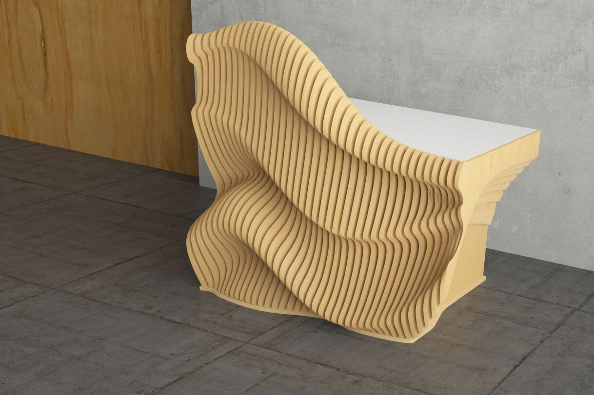 Стойка регистрации из фанеры MYWOODREAM GEOCURVE ARCH-00068988 - Вид №1